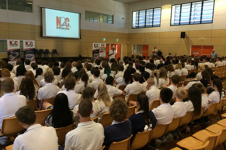 Paul Stanley tells his tragic story to the students of Denison College Bathurst