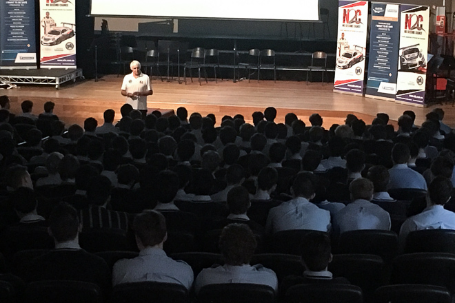 Paul Stanley talking with the Students at The Kings School in Parramatta