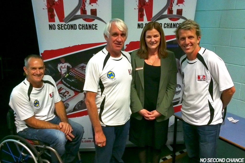 Left to right – Matt Speakman, Paul Stanley, Linda Stanton (Assistant Principal) and Warren Luff