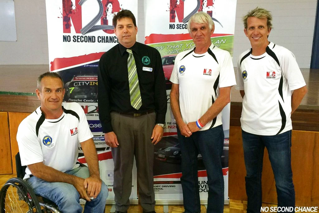 Matt Speakman, School Principal – Cameron Hodges, Paul Stanley and Warren Luff at Elanora State High School