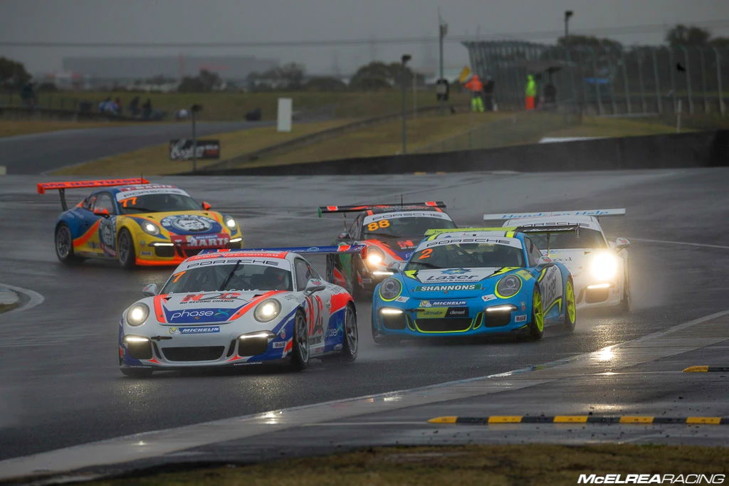 Warren Luff struggled for grip in the opening race but fought back to place third for the round.