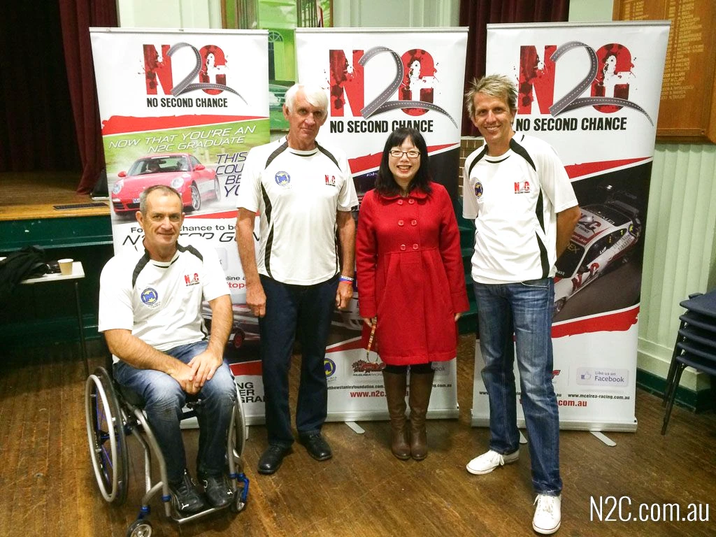 Matt Speakman, Paul Stanley, Joanna Chan – Year 12 Adviser and Warren Luff at Homebush Boys High School in Sydney.
