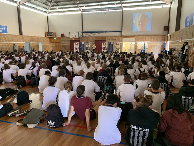 Paul Stanley with N2C at Aberfoyle Park High School