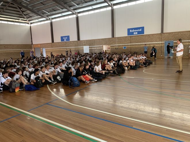 Warren Luff with N2C at Aberfoyle Park High School